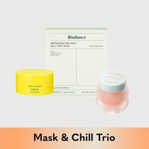 Mask & Chill Set | Korean Self-Care Night Essentials Goodal, Biodance, Tocobo